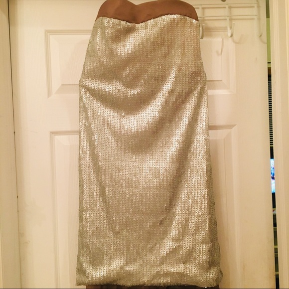 CESAR GALINDO COUTURE SEQUIN + NUDE SILK DRESS - Picture 2 of 11